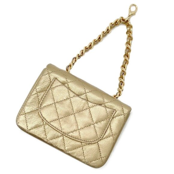 CHANEL Mini Mini Matelasse Bag Charm Lambskin Gold - Picture 3 of 16